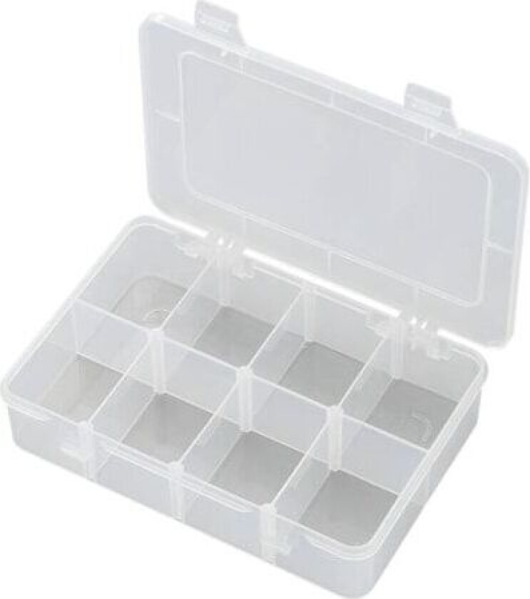 TRU COMPONENTS EKB-210 Sortimentskasse (L x B x H) 181 x 117 x 39 mm Antal fag: 8 Variabel underopdeling Indhold 1 stk
