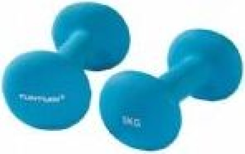 14TUSCL379, Fast vekt Dumbbell, Blå, Støpejern, Neopren, Neopren, 5 kg, 2 stykker