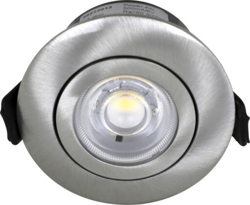 Low Profile Flexible downlight utendørs, driver, Ø5,5 cm, børstet alu, 3000K