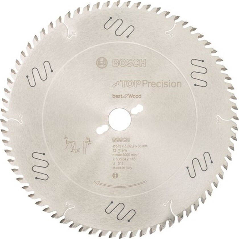 Bilde av Sirkelsagblad Top Precision Best for Wood 315 x 30 x 3,2 mm, 72