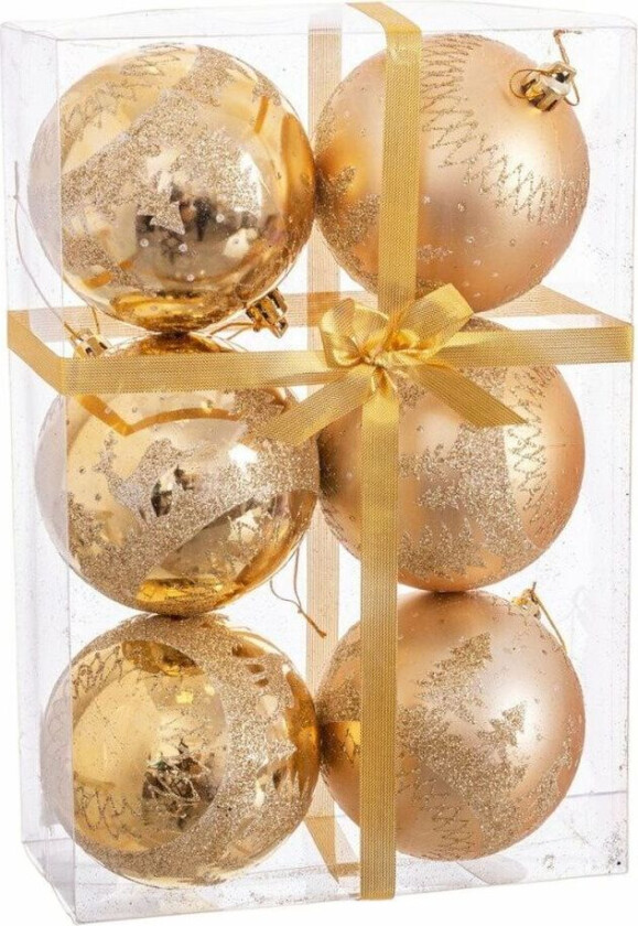 Juletrekuler Golden Plastic Deer 8 x 8 x 8 cm (6 tall)