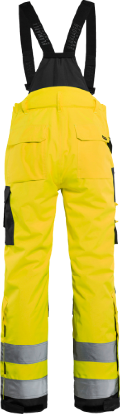 Hi-vis bukser for kvinner gul/svart 48