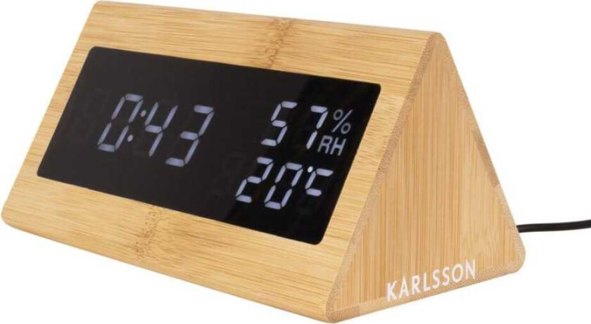 Vekkerklokke - Karlsson Triangle Bambus