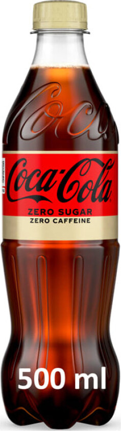 Coca-Cola u/Sukker Koffeinfri 0,5l flaske