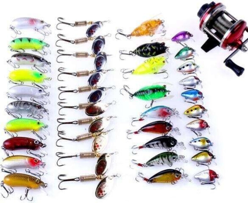 40pcs kit med fiskedrag wobbler, Minnow mixed, Spinnare