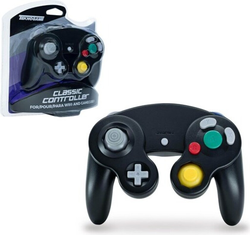 Teknogame Gamecube Controller Black