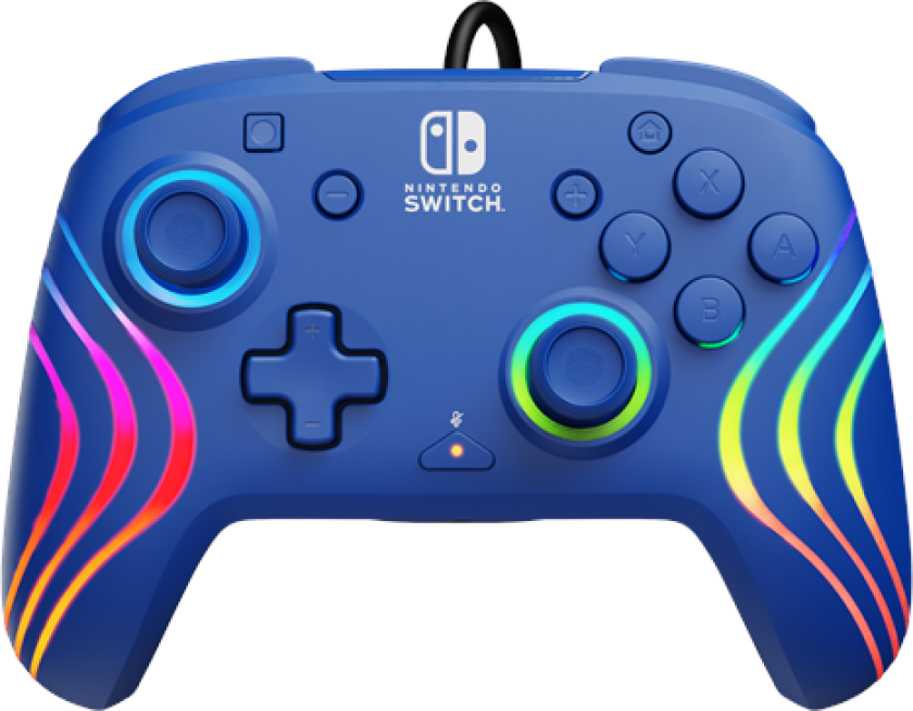 Pdp Switch Afterglow Wave Wired Controller - Blue