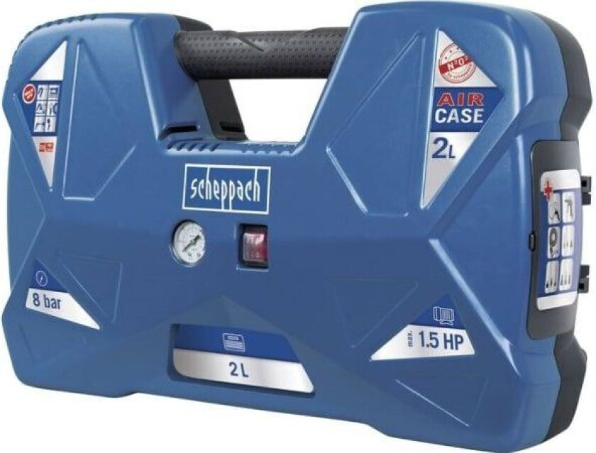 Scheppach trykkluftkompressor Aircase 2 l 8 bar (5906118901)
