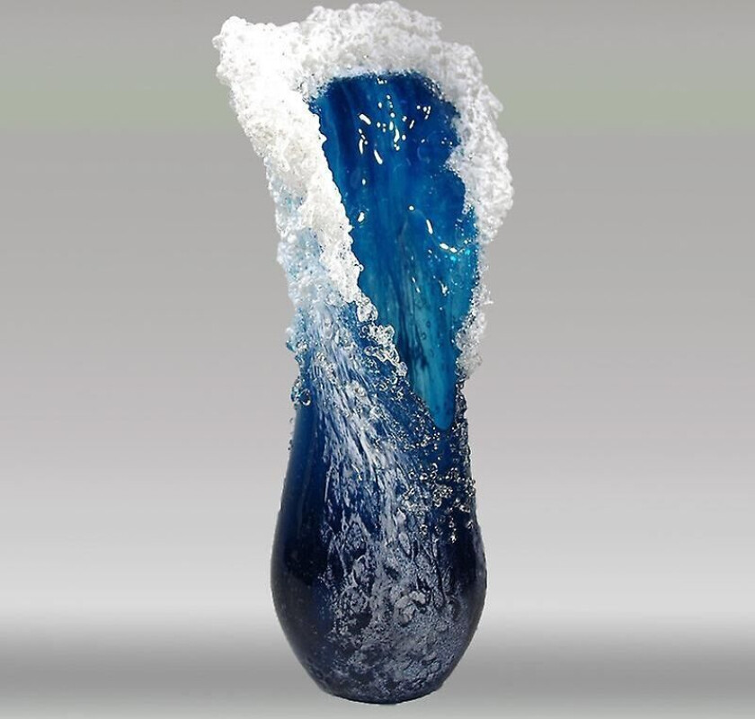 Blue Ocean Wave Vase