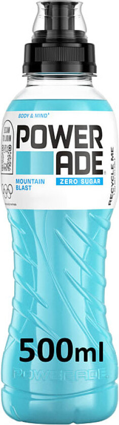 Powerade Zero Mountain Blast 0,5l flaske