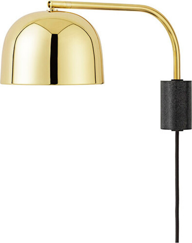 Grant vegglampe brass, liten- stål, granitt