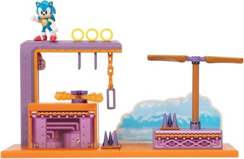 Sonic The Hedgehog Lekesett Med 6 Cm Figur - Battery Zone 6 C