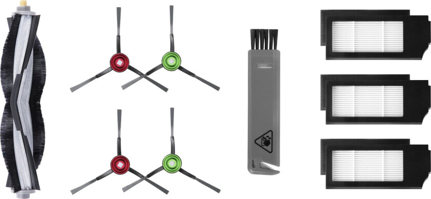 - Tilbehørssett - for robotstøvsuger - svart - for DEEBOT X1 OMNI, X1 PLUS, X1 TURBO