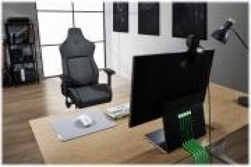 Bilde av Iskur XL - Stol - ergonomisk - armlener - T-formet - metall, stoff, minneskumplast, metallramme, høytetthets støpt skum, kryssfinerramme - mørk grå