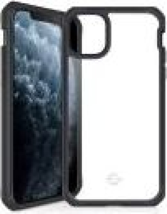 ITSKINS HYBRID SOLID cover til iPhone 11 Pro Max / XS Max®. Sort og gennemsigtig