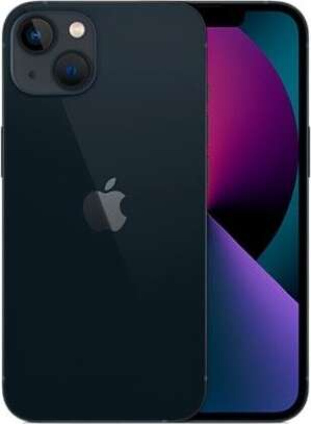 iPhone 13, 15,5 cm (6.1"), 2532 x 1170 piksler, 128 GB, 12 MP, iOS 15, Sort