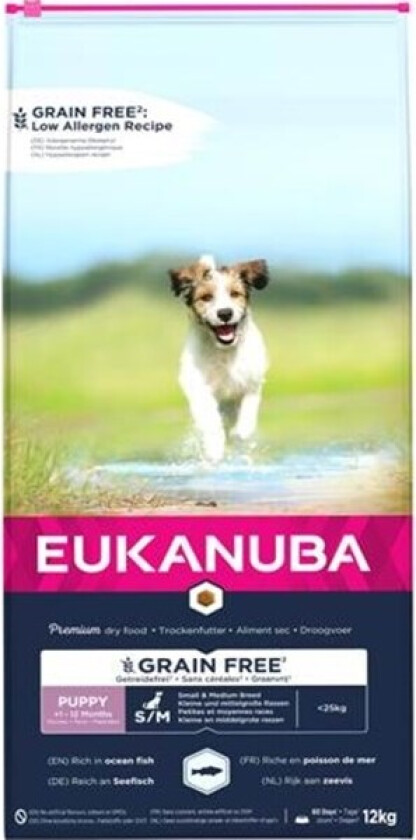 Eukanuba Puppy Grain Free Small & Medium Breed Ocean Fish (12 kg)
