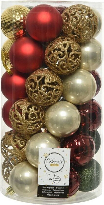 Juletrekuler Decoris Flerfarget Plast à 6 cm