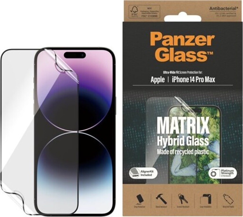 MATRIX Screen Protector Apple iPhone 14 Pro Max | Ultra-Wide Fit W. Aligner