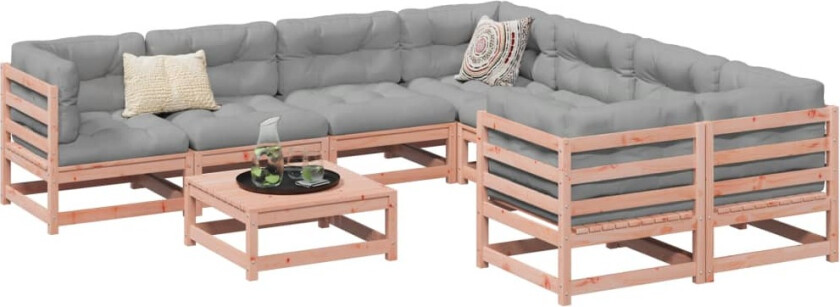 Hagesofasett 9 deler heltre douglasgran