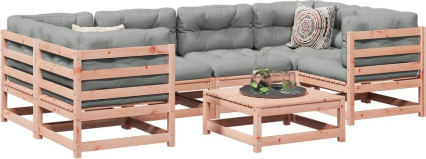 Hagesofasett 7 deler heltre douglasgran