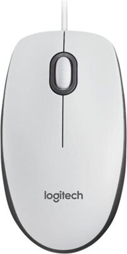 M100 Optical Mouse - White - Mus - Optisk - 3 knapper - Hvit