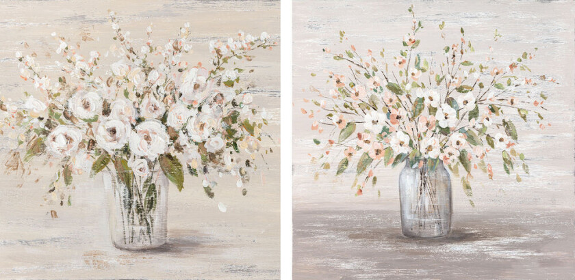 Maleri DKD Home Decor 90 x 2,4 x 90 cm Vase Shabby Chic (2 kvanta)