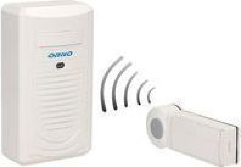 Wireless doorbell DISCO DC, battery-operated with learning system, white (OR-DB-KH-122)