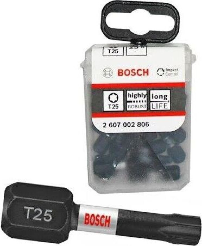 Impact T25 25 mm 25 deler Impact T25 25mm 25pc