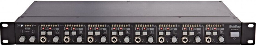 HPA800 8-kanals Hodetelefonforsterker for Racks