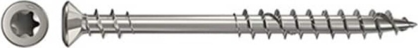 Fischer 660616 Terrasseskruer 5.5 mm 60 mm Invendig sekskant, Indvendig multitand, TX, Torx, T-profil Rustfrit stål V2A korrosionsbestandig 200 stk