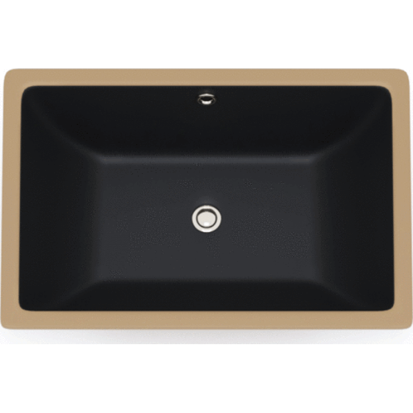 Gino badeservant i porselen 595x395x210 mm underlag matt sort