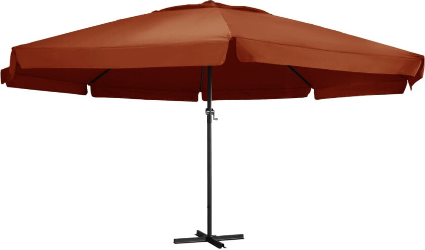 Parasoll med aluminiumsstang 600 cm terrakotta