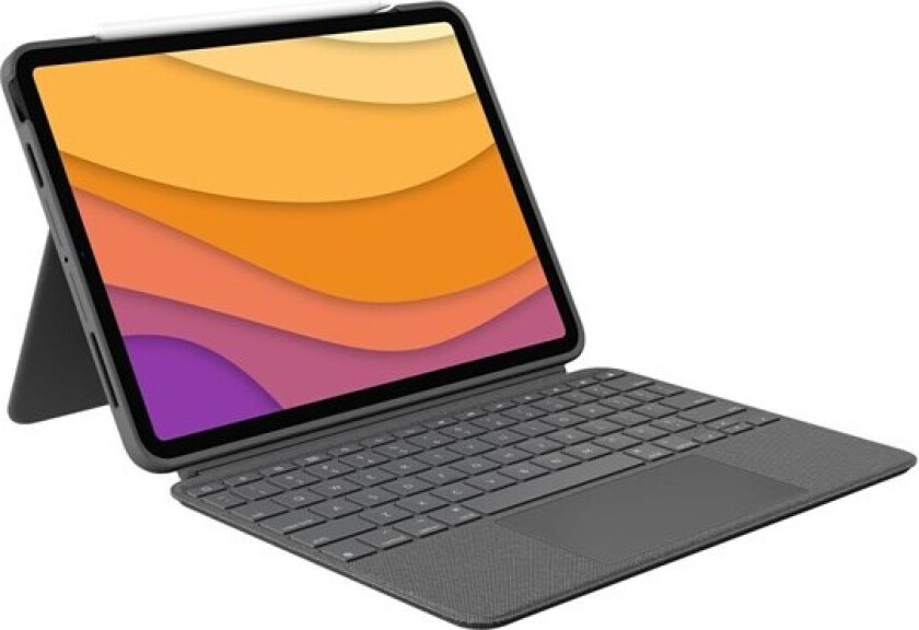 Combo Touch - keyboard and folio case - with trackpad - QWERTY - US International - oxford grey - Tastatur & Foliosett - Universal - Grå