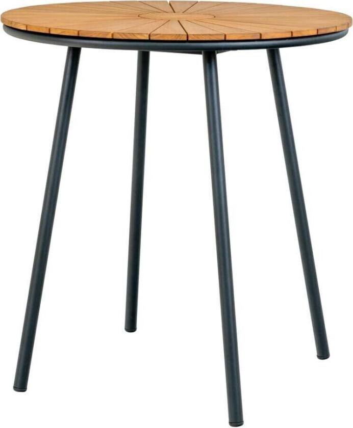 Cleveland cafebord Ø70cm teak,svart.