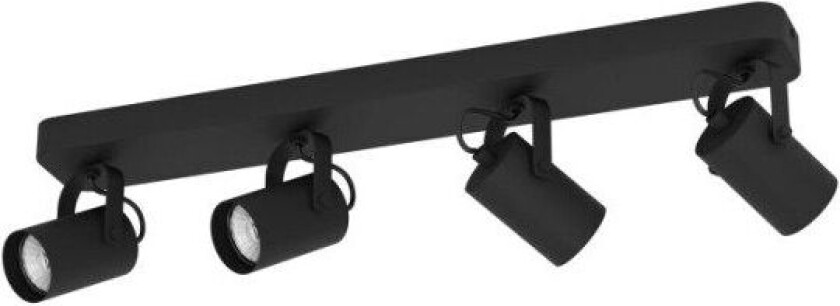 Sorego, Overflateegnet, GU10, 4 ampuller, LED, 250 lm, Sort