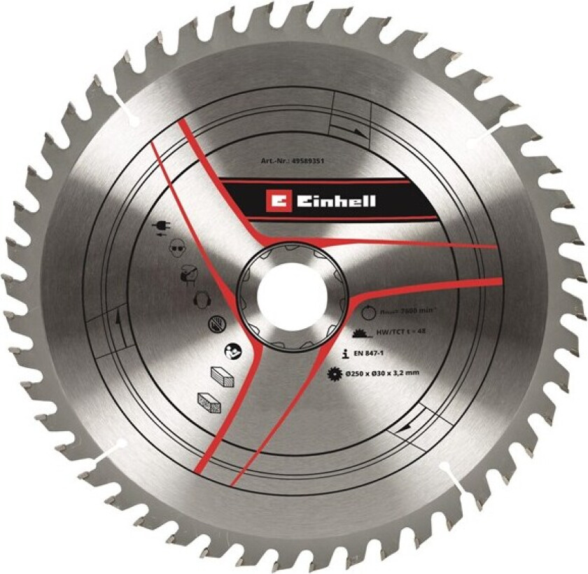 Stationary Saw Accessory, TCT circ saw blade 250x30 T48