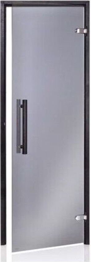 Andres Sauna Door Black 7X19 Grey Aspen