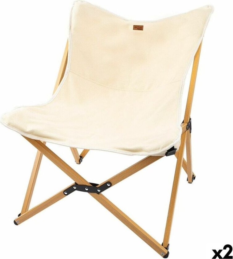 Sammenleggbar campingstol Aktive Jord 58 x 73 x 61 cm (2 enheter)