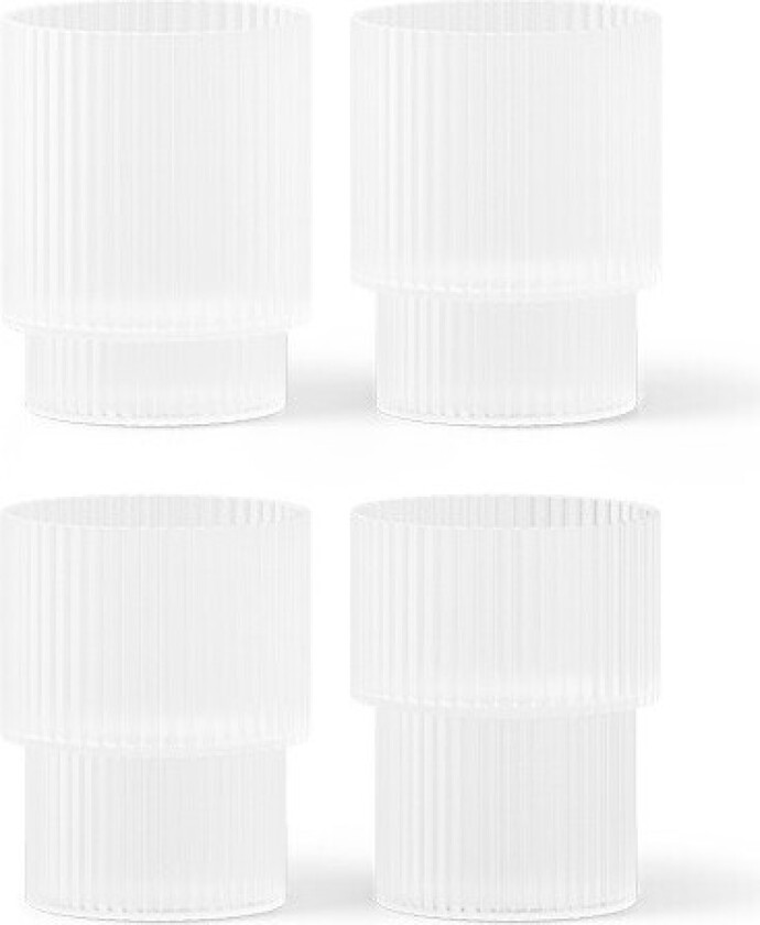 Ripple glass 4-pakn. Frosted