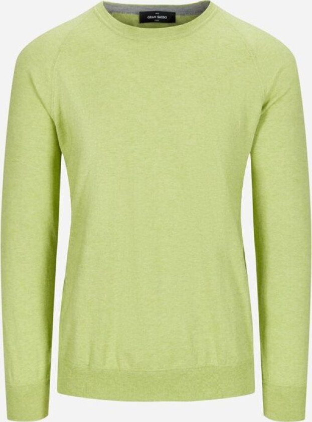 Crew Neck Cotton/cashmere Light Green Grønn 54