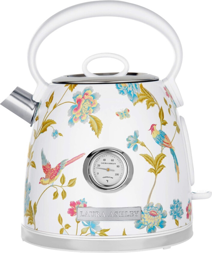 VQ Laura Ashley elkedel. Hvid/sølv