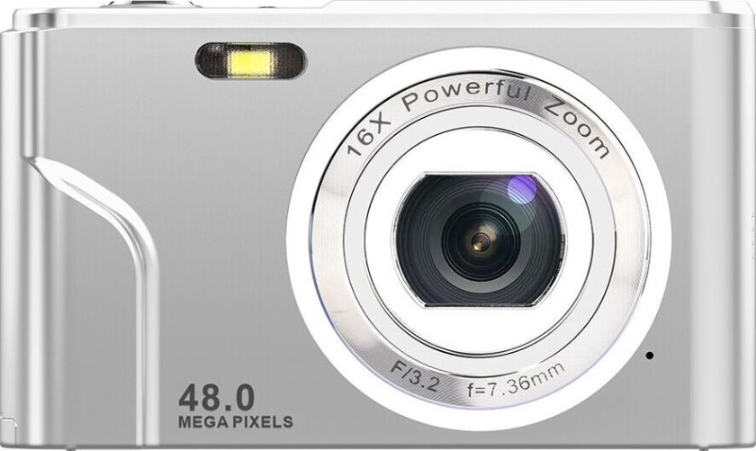 INF Digitalkamera 1080P / 48 megapiksler / 16x zoom Sølv
