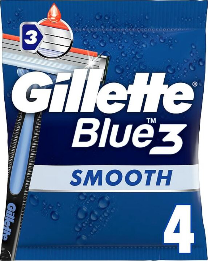 Blue 3 Høvel Smooth Engangs 4stk