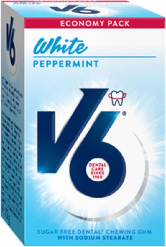 White Peppermint Tyggegummi, 72 gram
