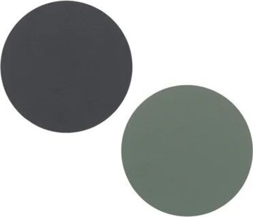 Lind DNA Cloud-Nupo glassunderlag vendbar circle 1 stk. antrasittgrå-pastellgrønn