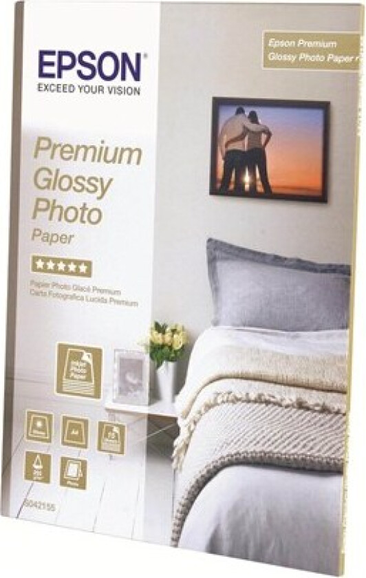 Bilde av Papir Photo Premium Glossy 10x15cm 40-ark 255g