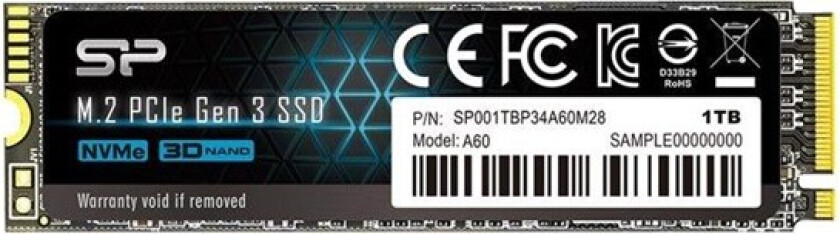 P34A60 SSD - 1TB - M.2 2280 - PCIe 3.0