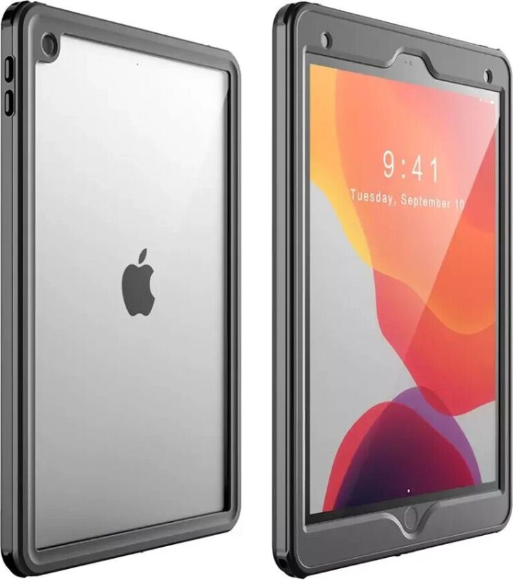 iPad 10,2" (2021 / 2020 / 2019) Håndverker Deksel med Skjermbeskytter - Gjennomsiktig / Svart