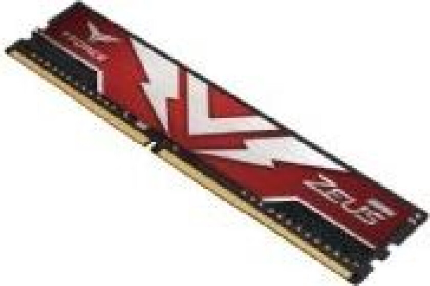 T-FORCE ZEUS - DDR4 - modul - 16 GB - DIMM 288-pin - 3200 MHz / PC4-25600 - CL16 - 1.35 V - ikke-bufret - ikke-ECC - rød